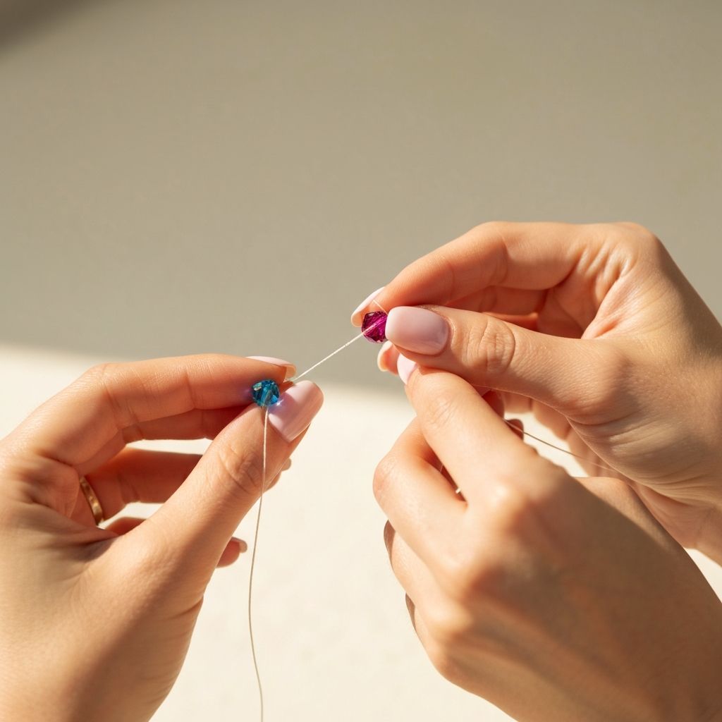 Stringing beads